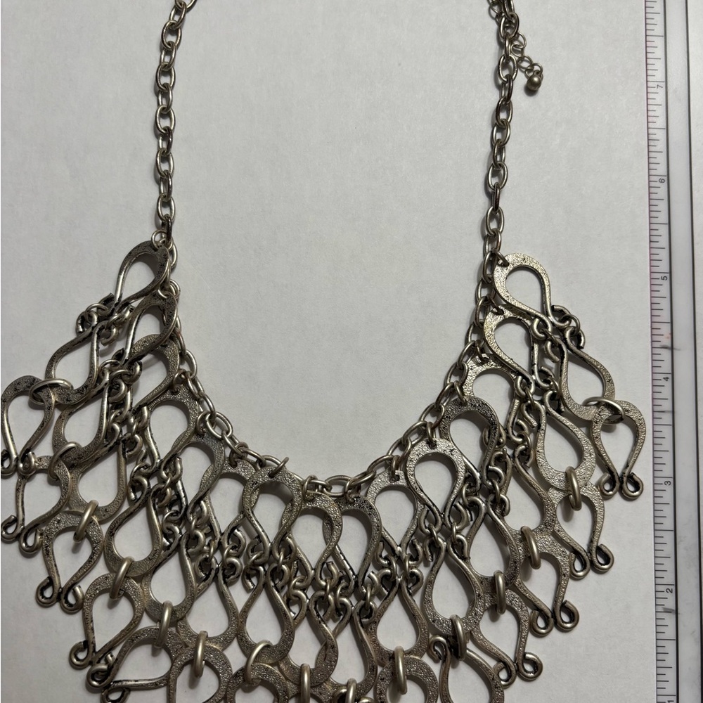 Elegant Silver Statement Necklace